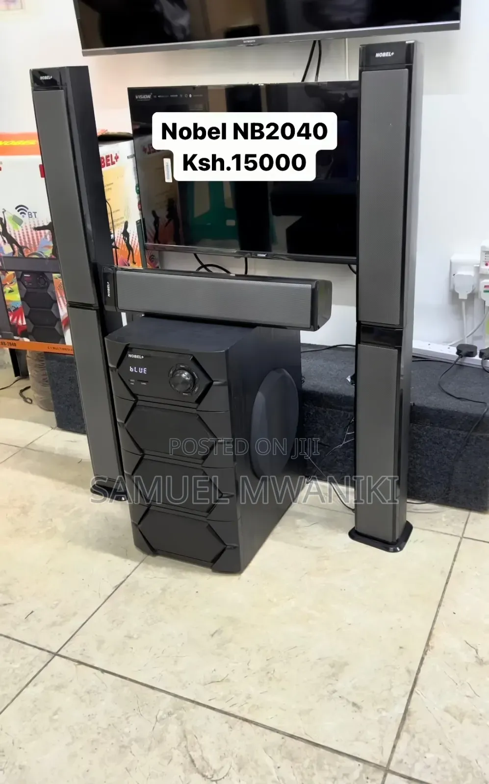 Nobel 2040 Tall Boy Speaker System, Bluetooth 55,000w Pmpo