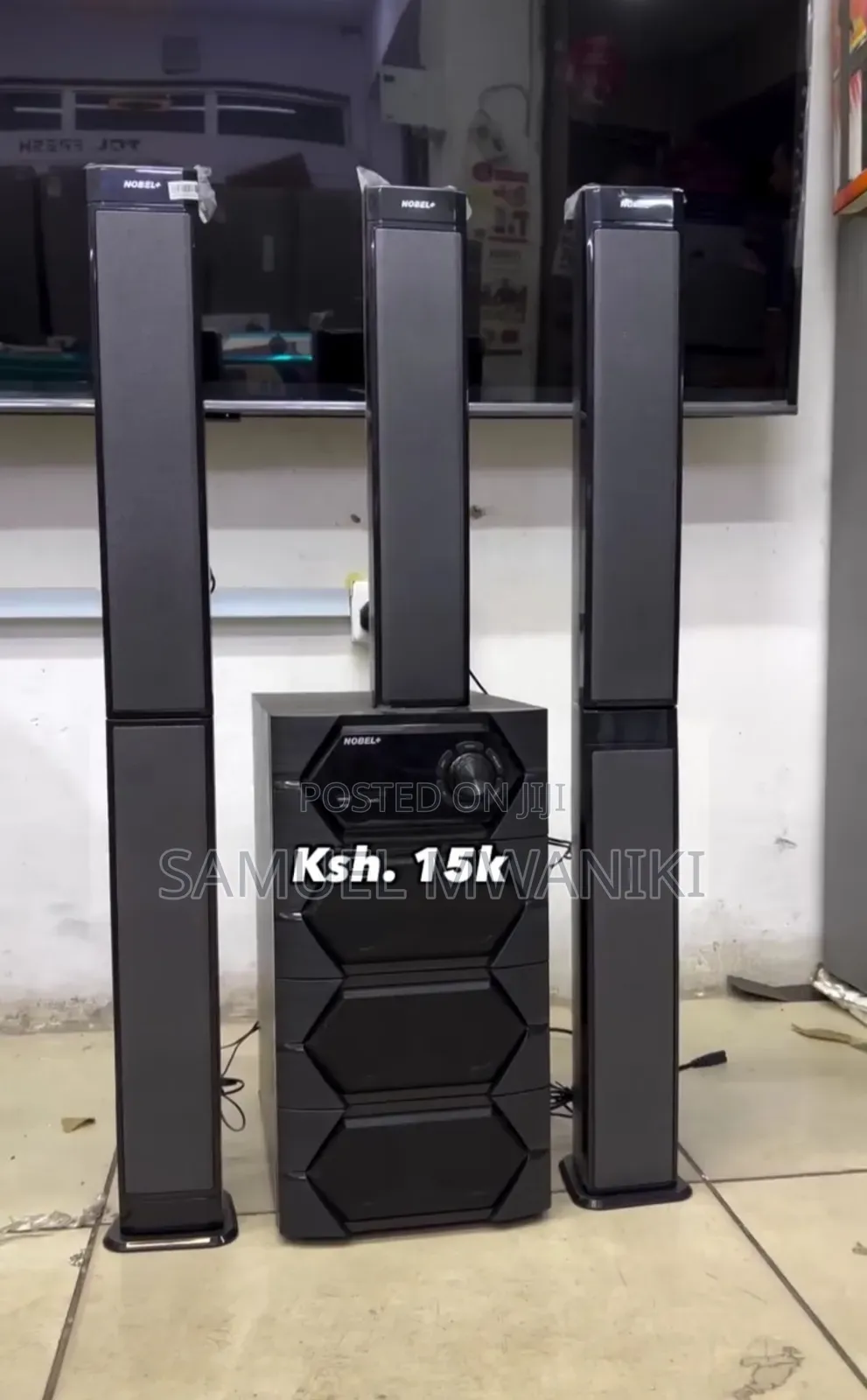 Nobel 2040 Tall Boy Speaker System, Bluetooth 55,000w Pmpo