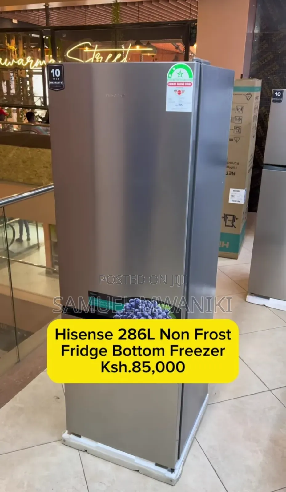 Hisense 286L Defrost Refrigerator Bottom Freezer