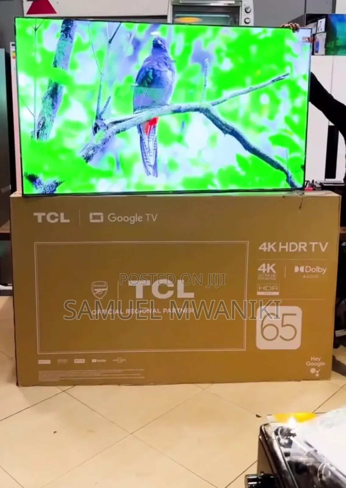 TCL 65'' Smart Uhd With HDR Google Tv P635 New Model