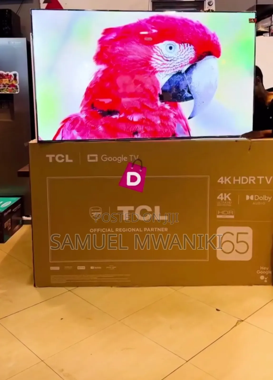 TCL 65'' Smart Uhd With HDR Google Tv P635 New Model