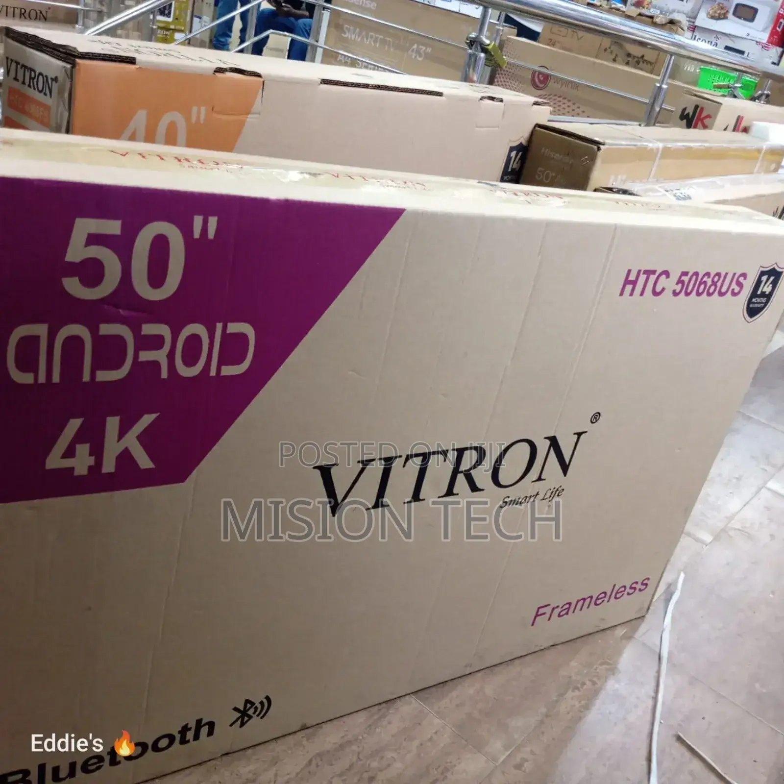 Vitron Smart 50 Inch Frameless Bluetooth Inbuilt Decoder
