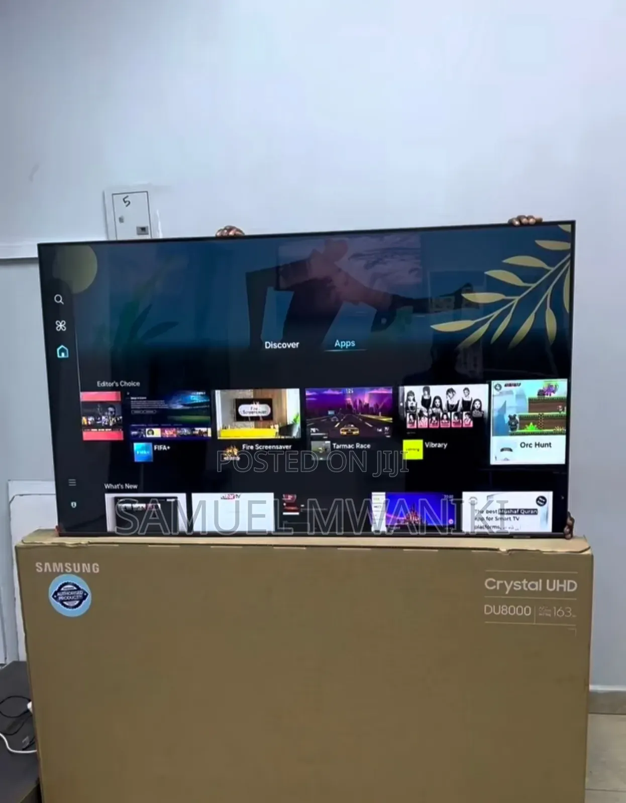 Samsung 65" Du8000 Uhd New Model Frameless Glass Design