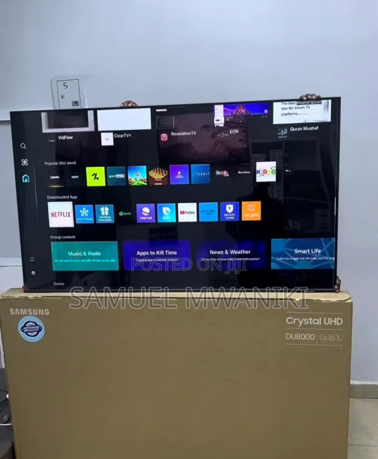 Samsung 65" Du8000 Uhd New Model Frameless Glass Design