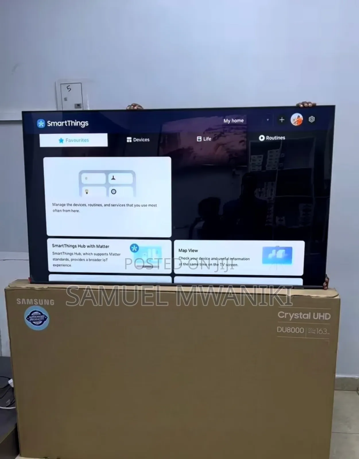 Samsung 65" Du8000 Uhd New Model Frameless Glass Design