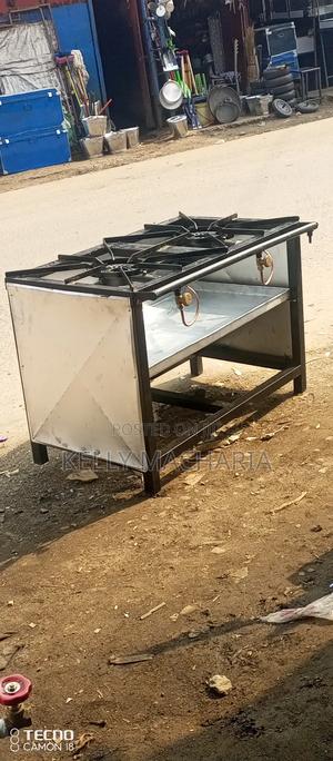 Commercial Closed Two Burner Gas Grill Jikos - main view