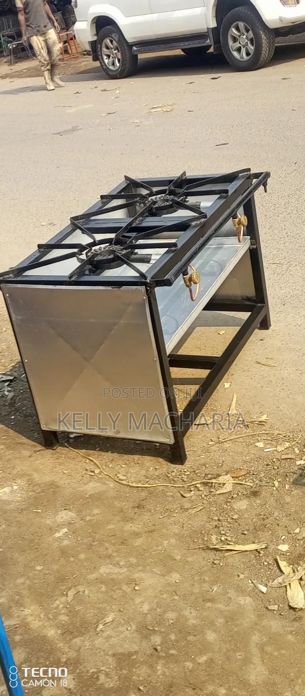 Commercial Closed Two Burner Gas Grill Jikos - thumbnail 2
