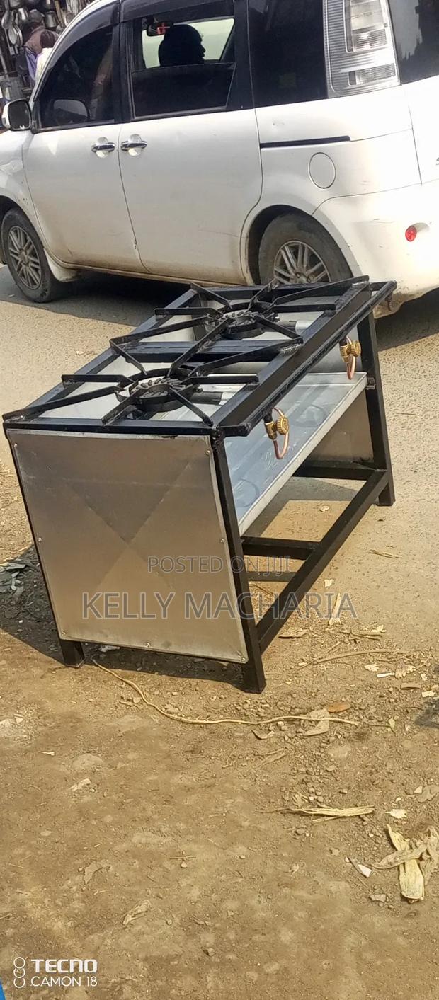 Commercial Closed Two Burner Gas Grill Jikos - thumbnail 4