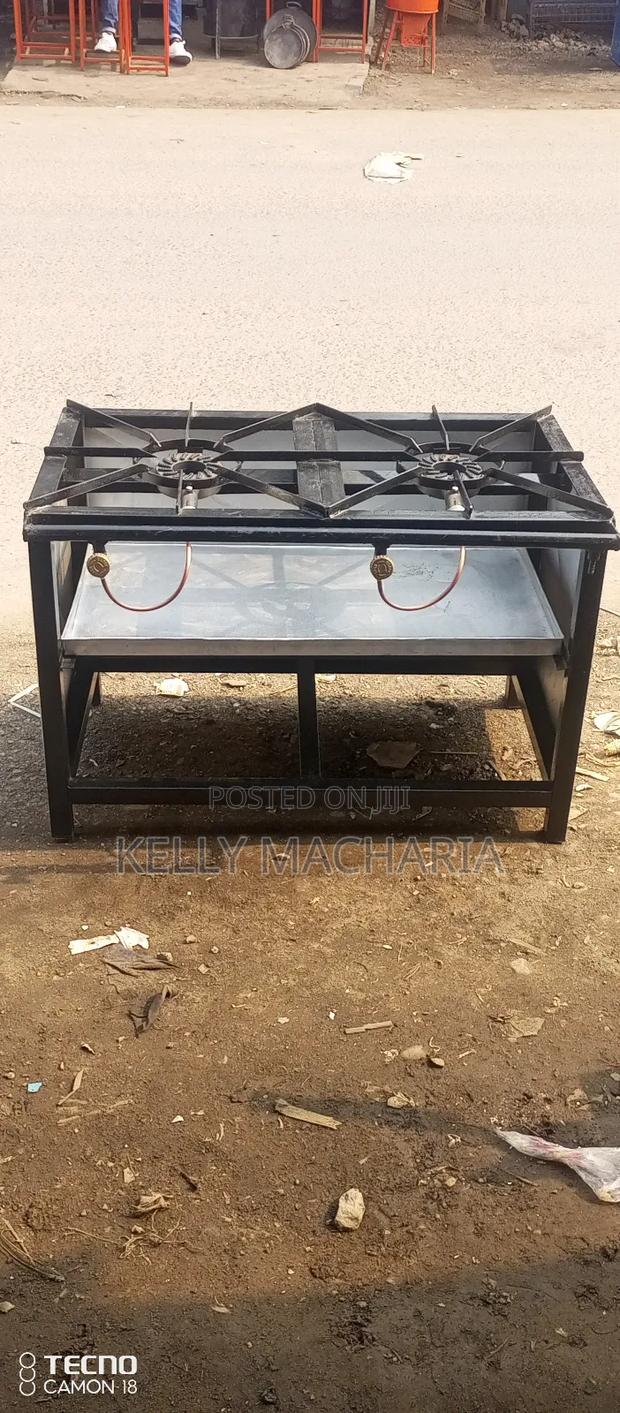 Commercial Closed Two Burner Gas Grill Jikos - thumbnail 5
