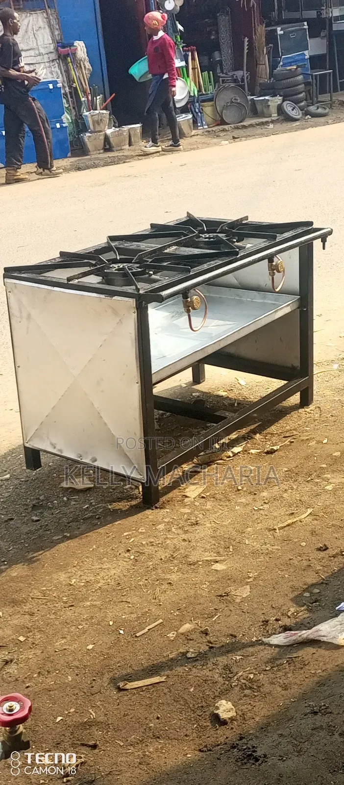 Commercial Closed Two Burner Gas Grill Jikos