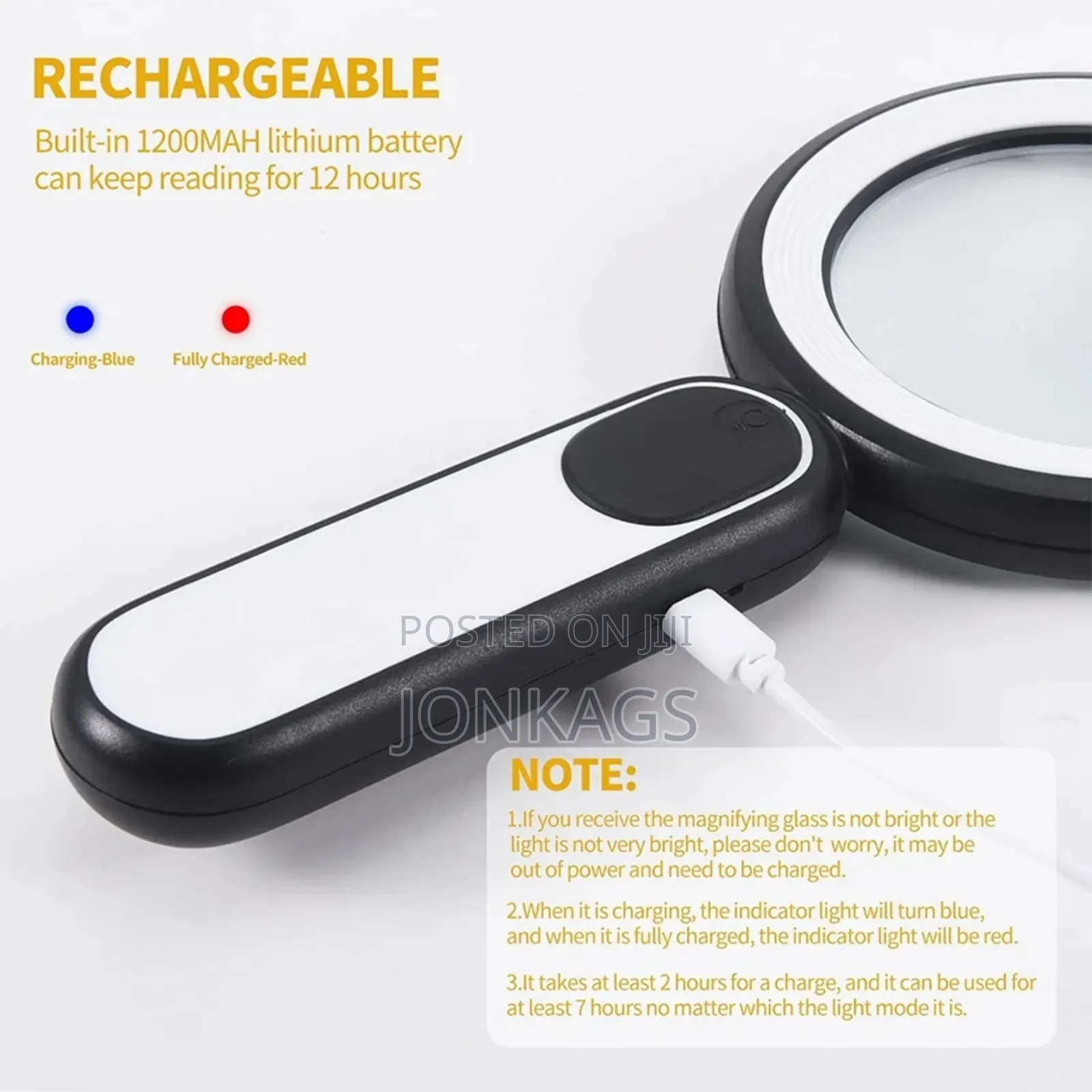 110mm Magnifying Glass With 12LED Nd Touch Sensitive Switch