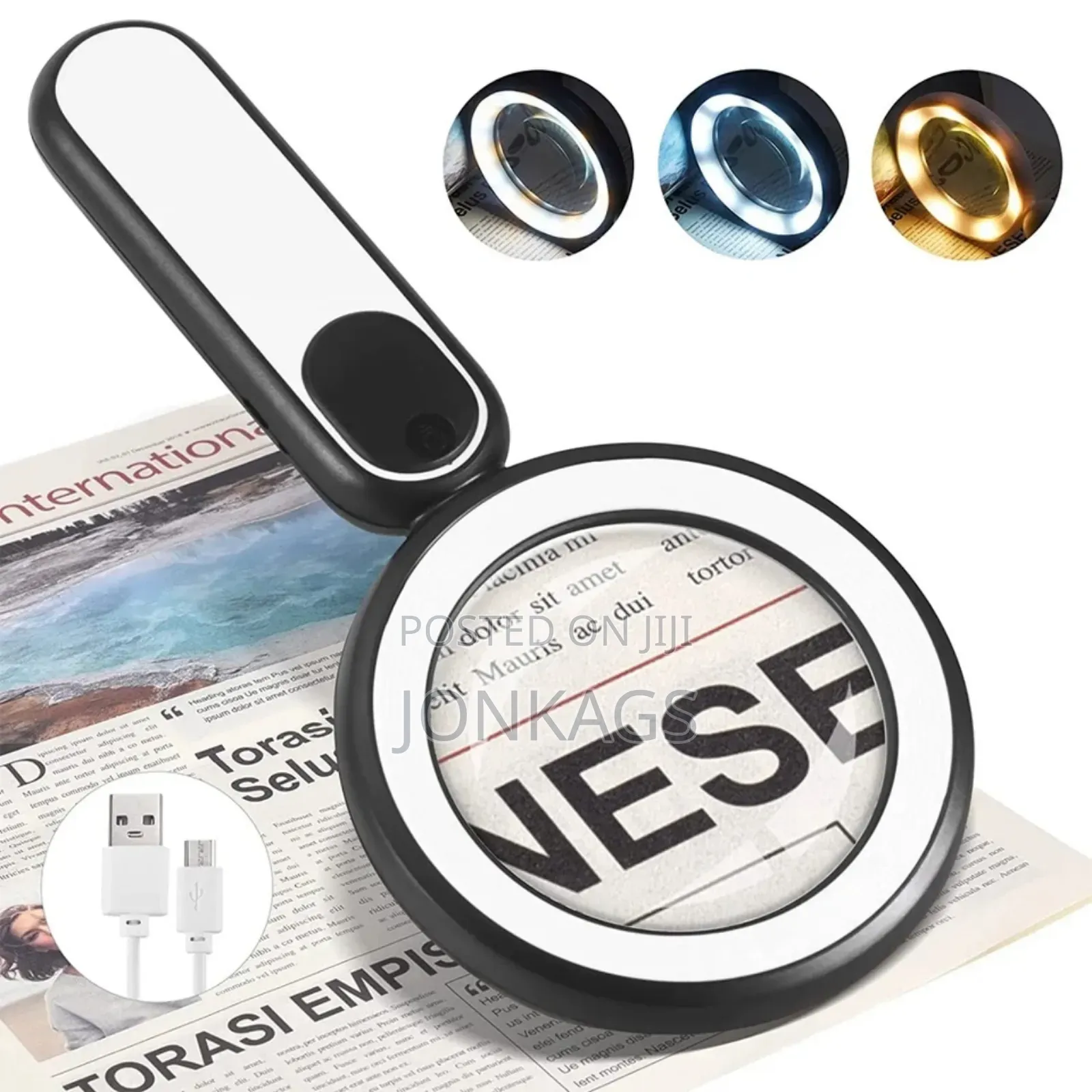110mm Magnifying Glass With 12LED Nd Touch Sensitive Switch