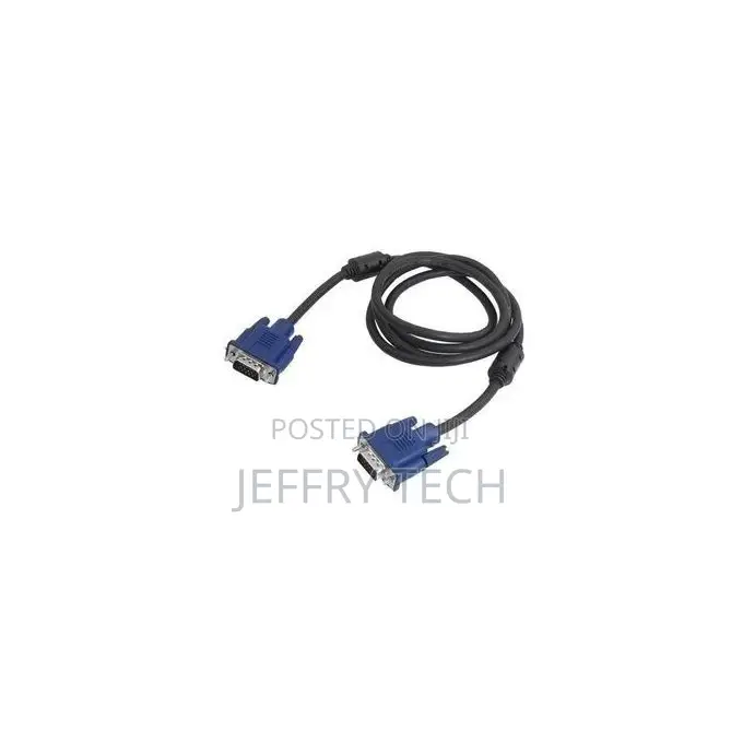 Black Blue Vga 15 Pin Male to Male Plug Computer Monitor Cab