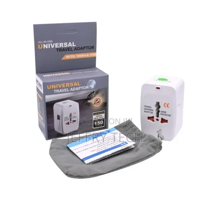 All-in-One Universal World Wide Travelling AC Adapter Plug (