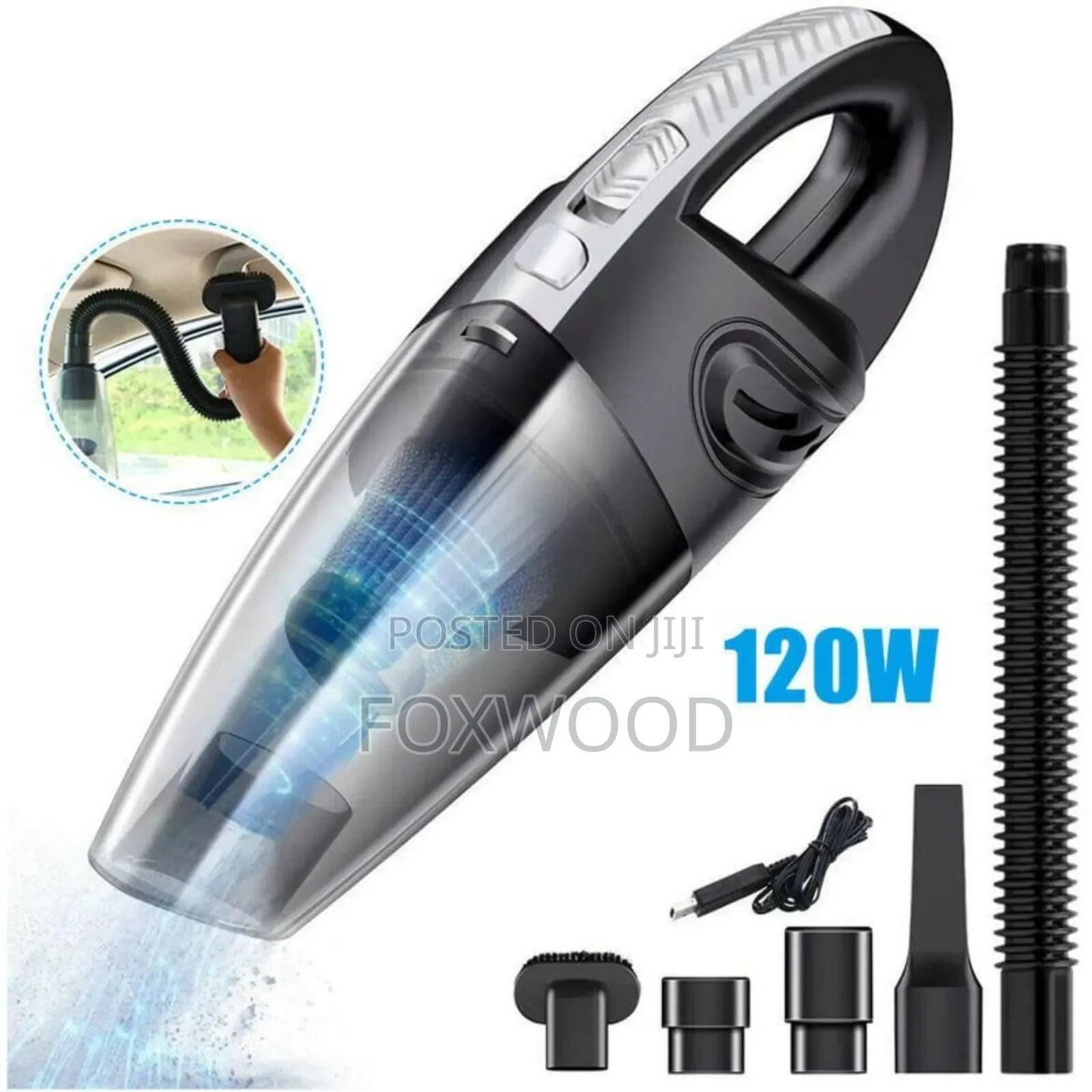 4 In1 Portable Car Vacuum Cleaner