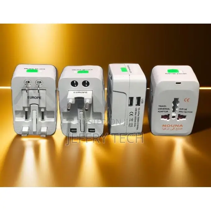 Universal Travel Plug Adapter With 2 USB Ports Fits European