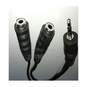 3.5mm 1 Male to 2 Female Headset Headphone Audio Extension Y
