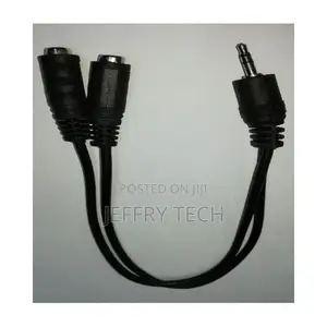 3.5mm 1 Male to 2 Female Headset Headphone Audio Extension Y