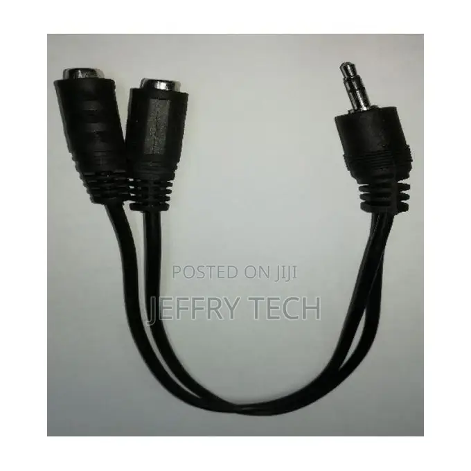 3.5mm 1 Male to 2 Female Headset Headphone Audio Extension Y