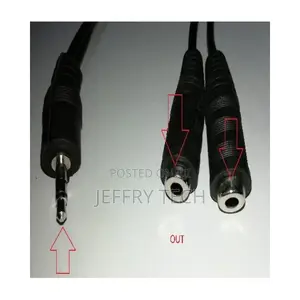 3.5mm 1 Male to 2 Female Headset Headphone Audio Extension Y
