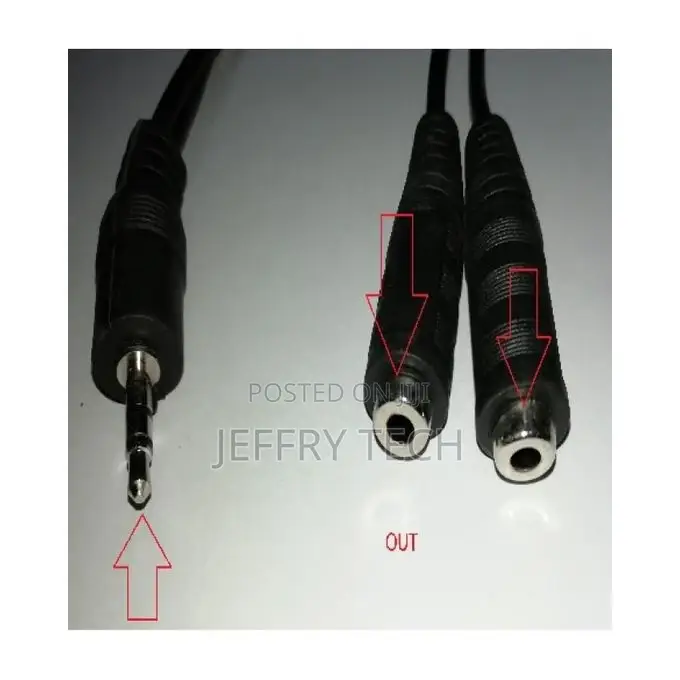 3.5mm 1 Male to 2 Female Headset Headphone Audio Extension Y
