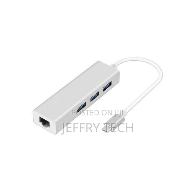 Usb C Ethernet Rj45 Lan Adapter Type C to 3 Ports USB Hubs