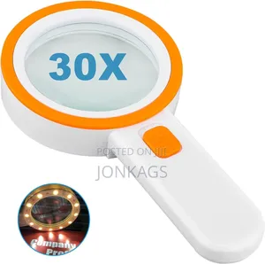 30× Wide Magnifying Glass With LED Lights