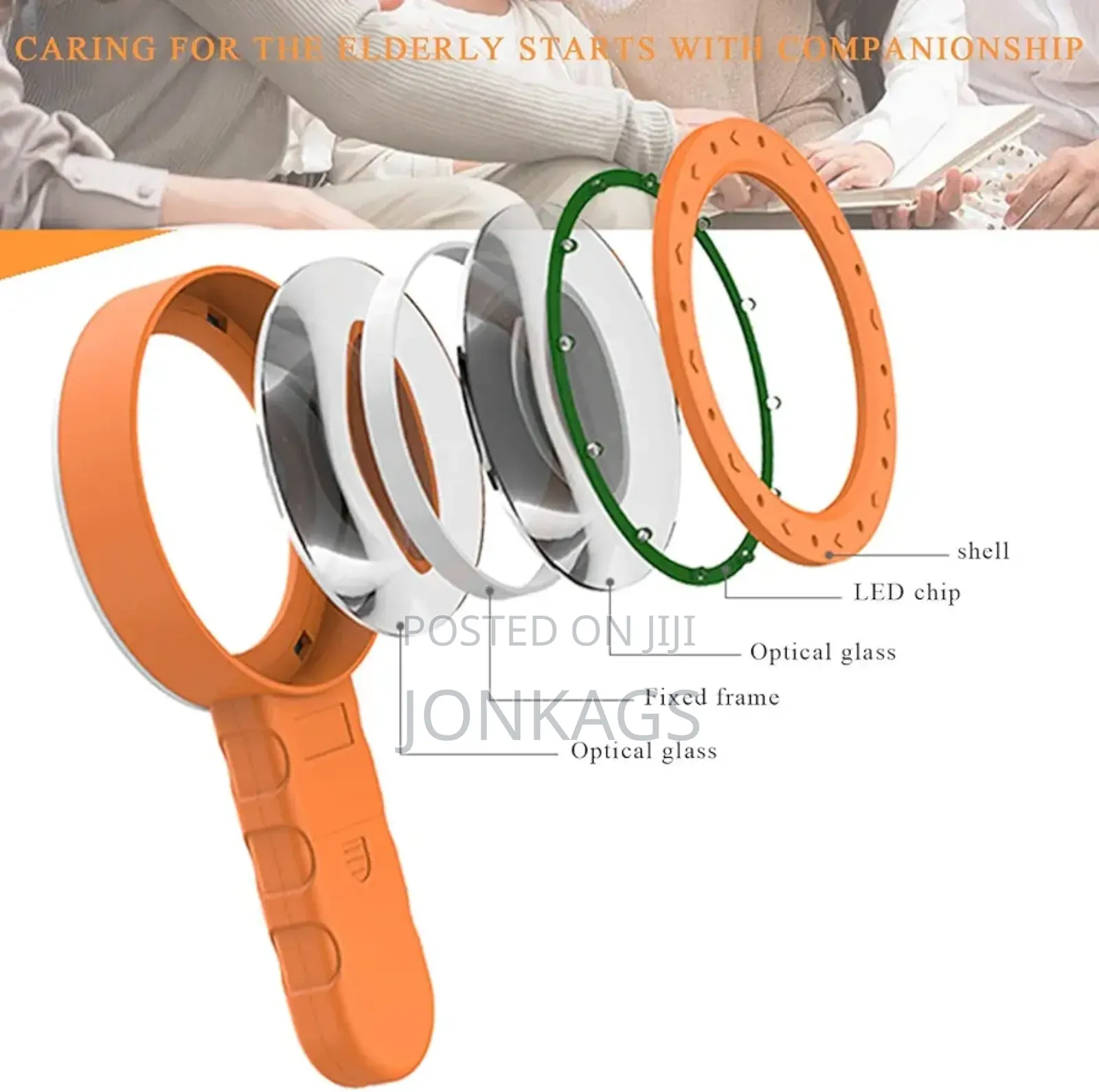 30× Wide Magnifying Glass With LED Lights