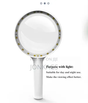 110 Mm Rechargeable Touch Adjustable Light Magnifying Glass