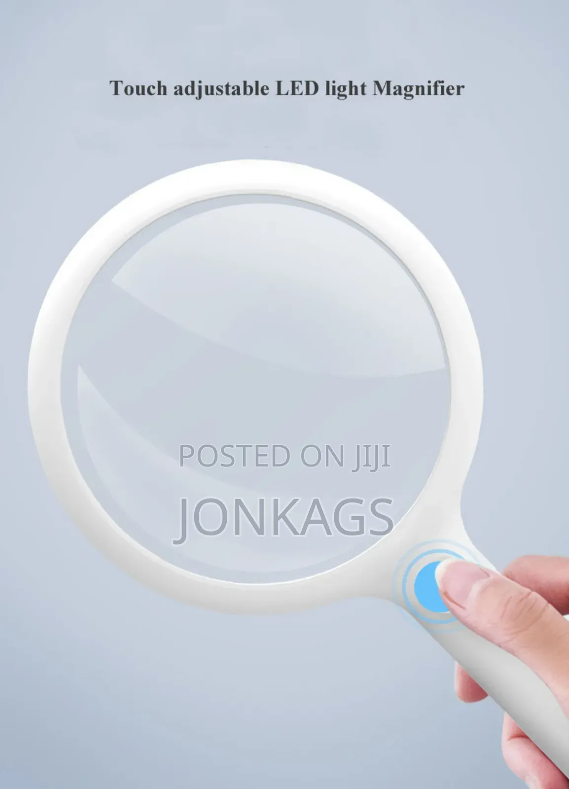 110 Mm Rechargeable Touch Adjustable Light Magnifying Glass