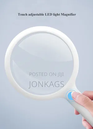 110 Mm Rechargeable Touch Adjustable Light Magnifying Glass