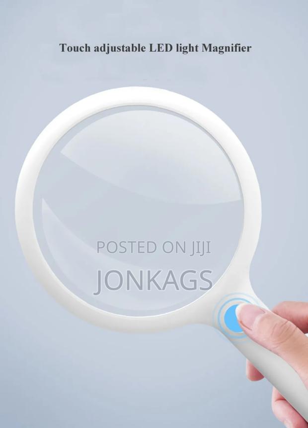110 Mm Rechargeable Touch Adjustable Light Magnifying Glass - thumbnail 3