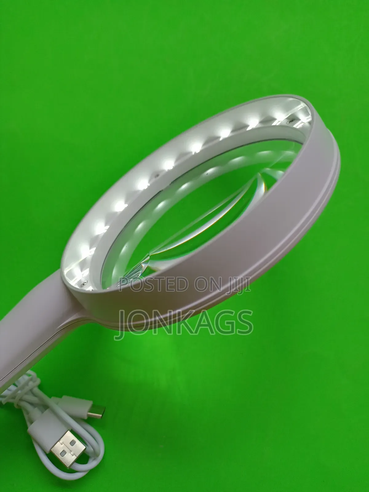 110 Mm Rechargeable Touch Adjustable Light Magnifying Glass