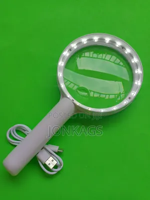 110 Mm Rechargeable Touch Adjustable Light Magnifying Glass