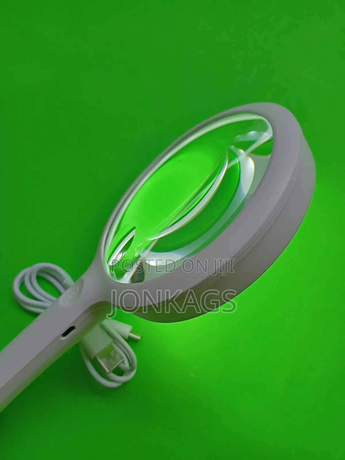 110 Mm Rechargeable Touch Adjustable Light Magnifying Glass