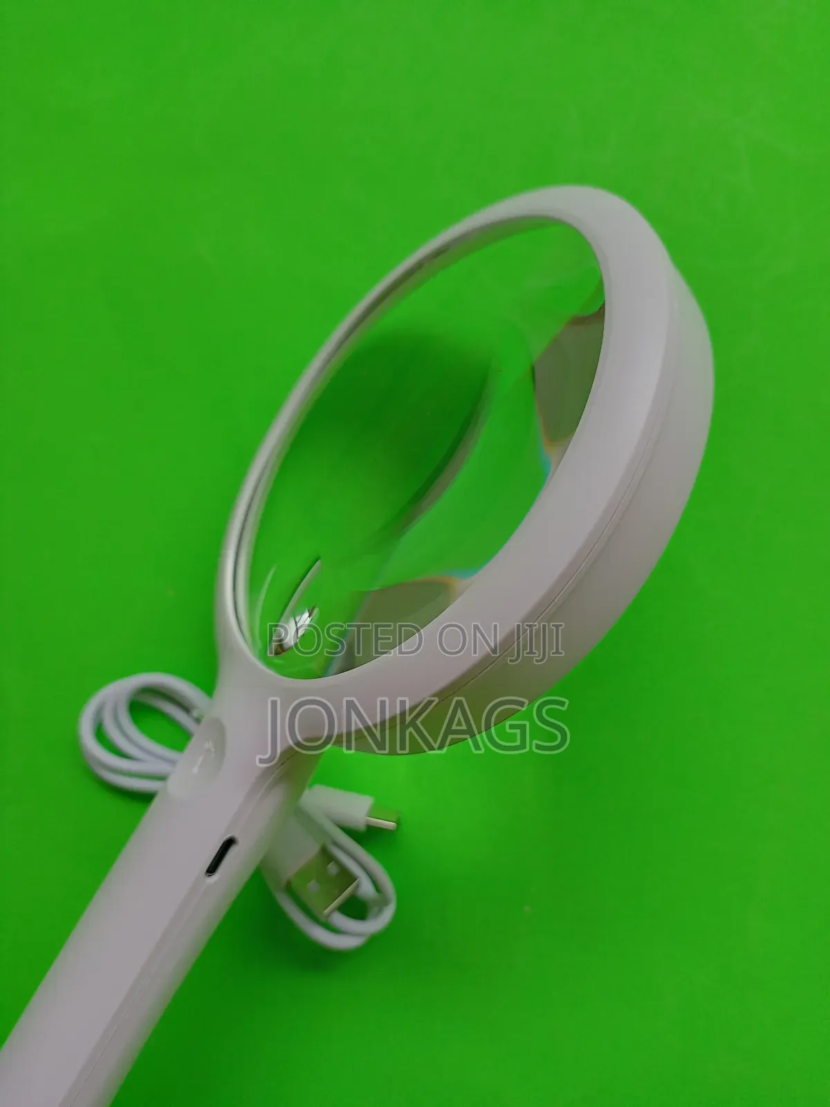 110 Mm Rechargeable Touch Adjustable Light Magnifying Glass