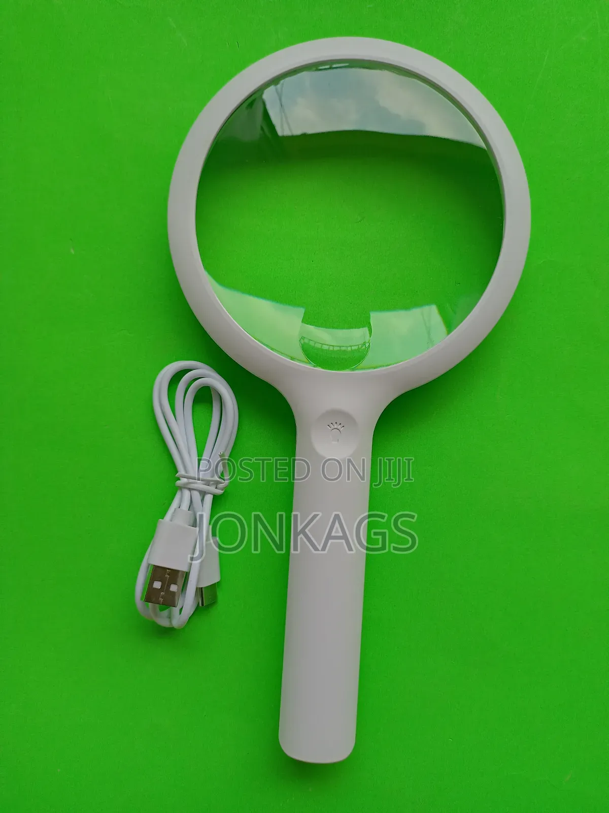 110 Mm Rechargeable Touch Adjustable Light Magnifying Glass