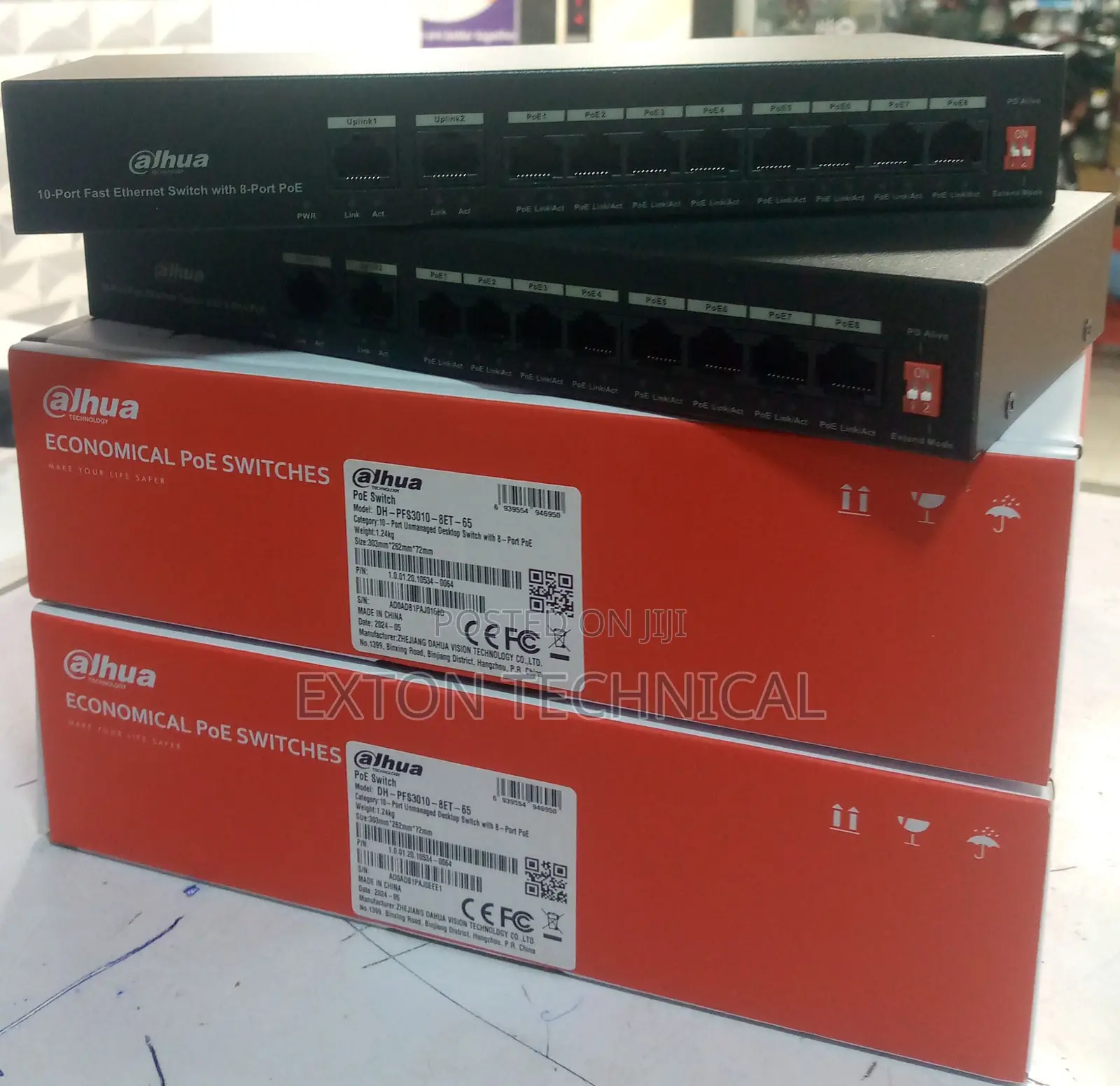 Dahua 8 Port Fast Ethernet Switch With 2 Uplinks Ports