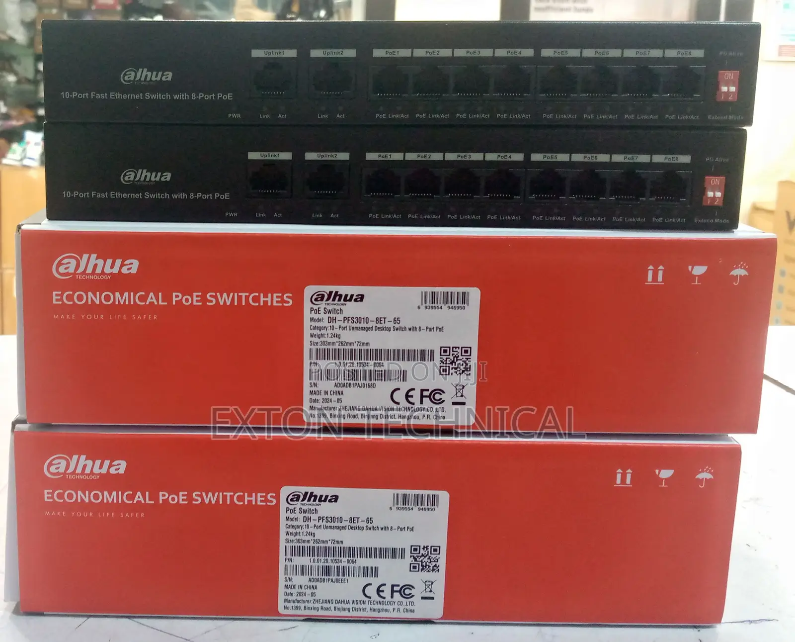 Dahua DH-PFS3010-8ET-65 Net Switch 8 Port Poe Switch