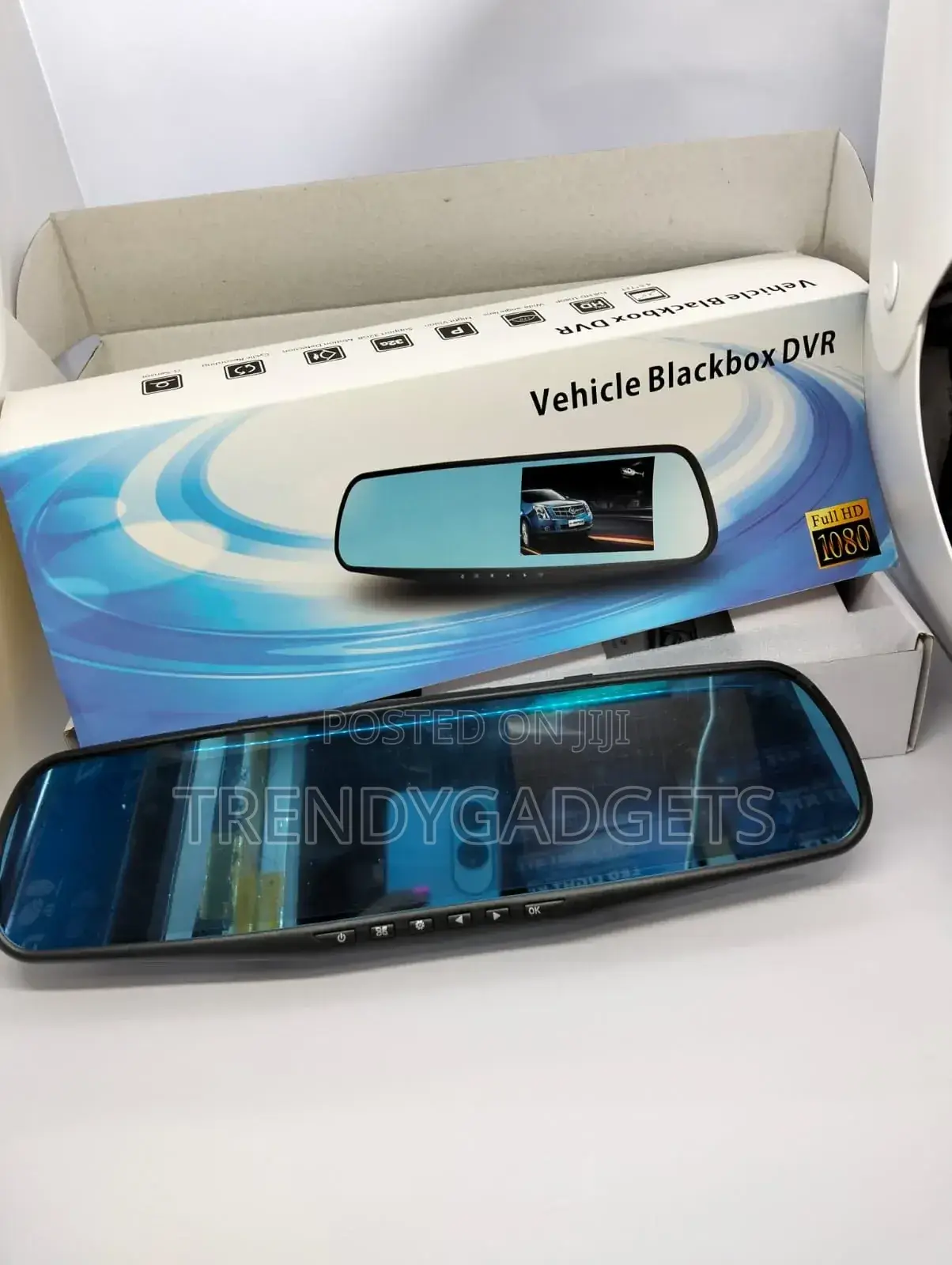 Blackbox Vehicle DVR With Front and Rear Camera Rear Mirror