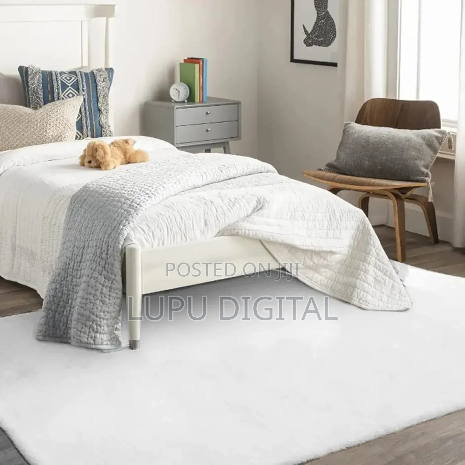 Modern Luxury Style Nordic Rabbit Fur Carpet Size:6 × 9 Feet