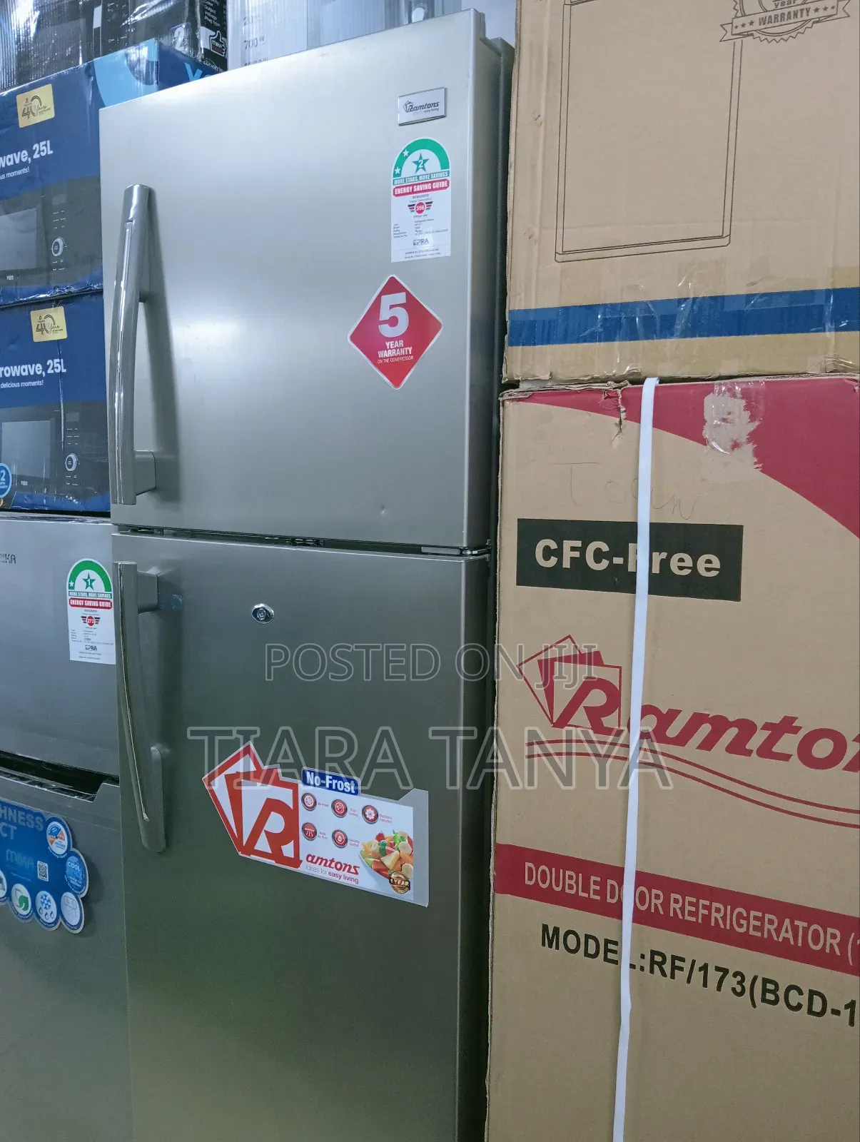 Ramtons Rf 317 243 Litres Double Door No Frost Fridge