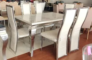 Executive Pure Marble Dining Table Set
