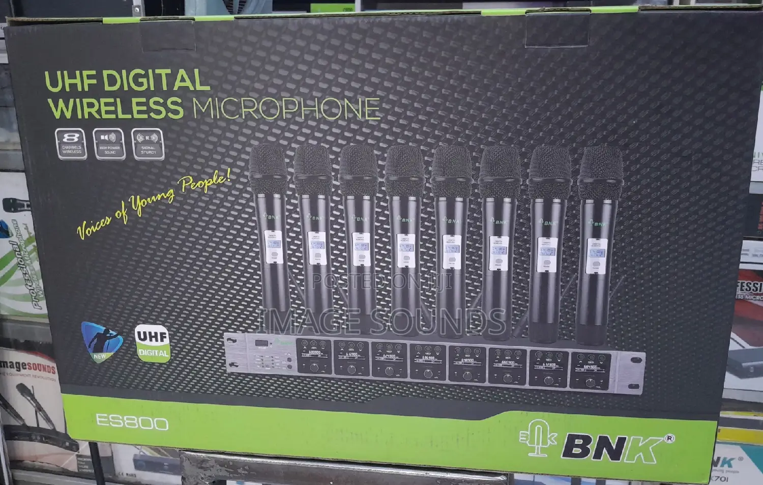 UHF Digital Wireless Mic 8pcs Microphone (Changeable Freq)