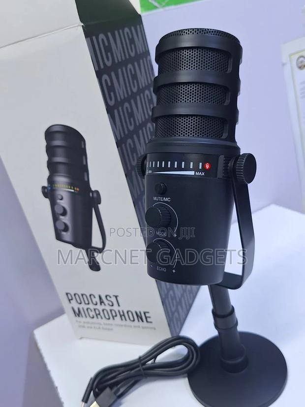 Usb Podcast Microphone Using Type C With Mute Echo Stand - thumbnail 2