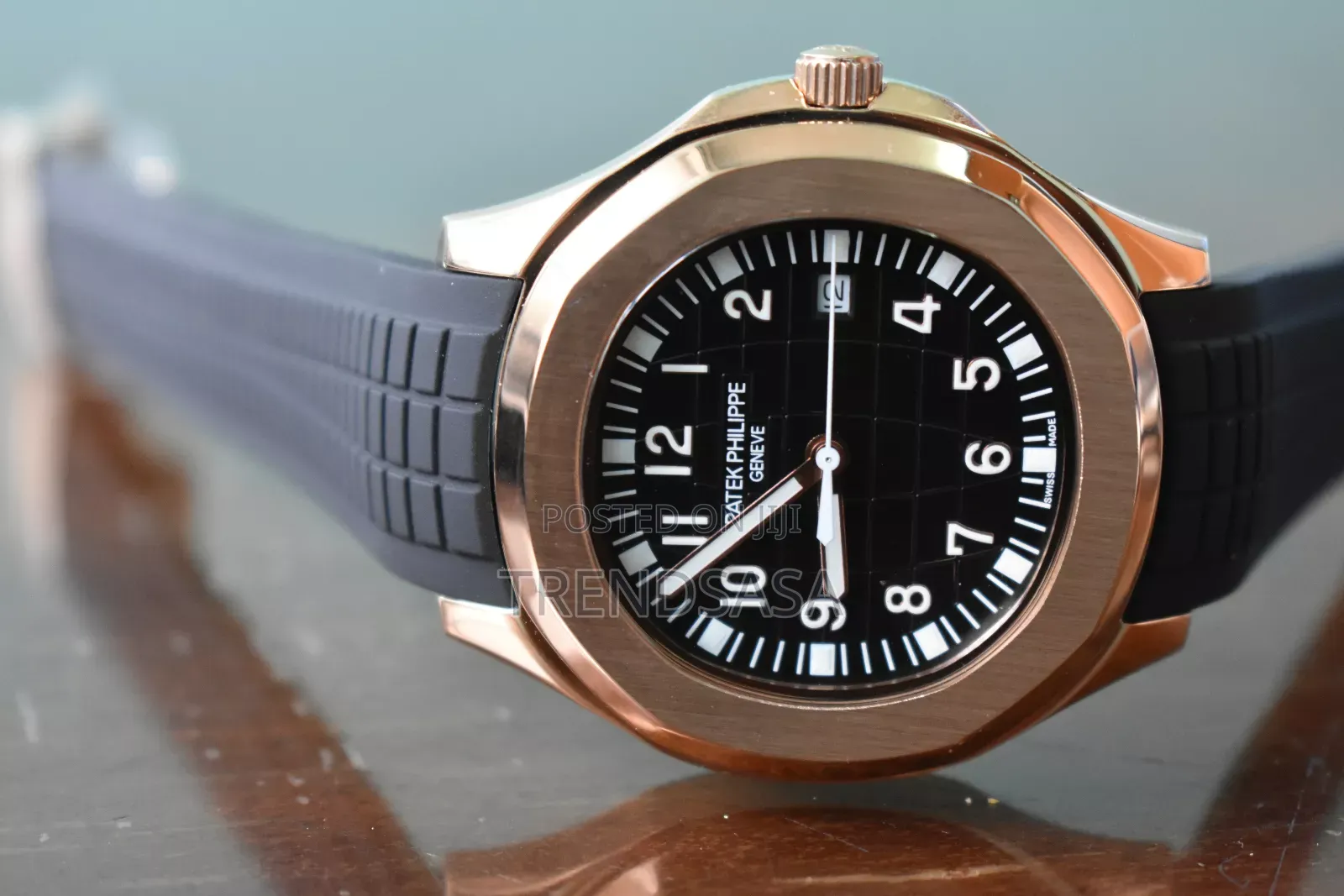 Patek Philippe Aquanaut Rose Gold Black Rubber Straps