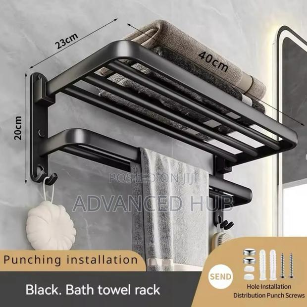 Heavy Aluminium Double Layered Towel Rack - thumbnail 5