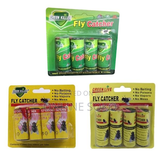 Sticky Glue Insects Ribbon Fly Catcher Traps - 4 Rolls