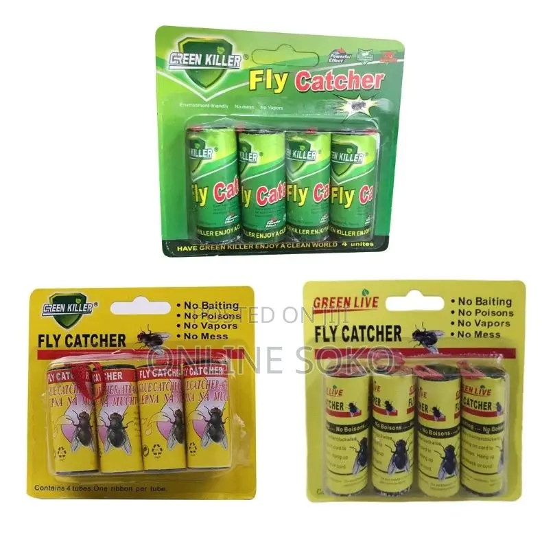 Sticky Glue Insects Ribbon Fly Catcher Traps - 4 Rolls