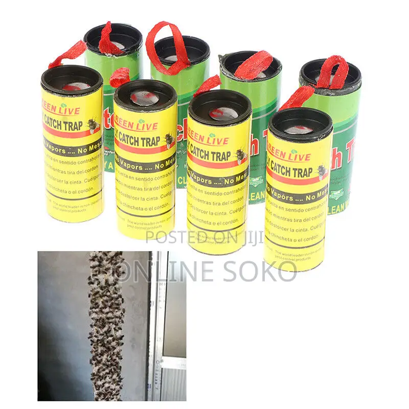 Sticky Glue Insects Ribbon Fly Catcher Traps - 4 Rolls